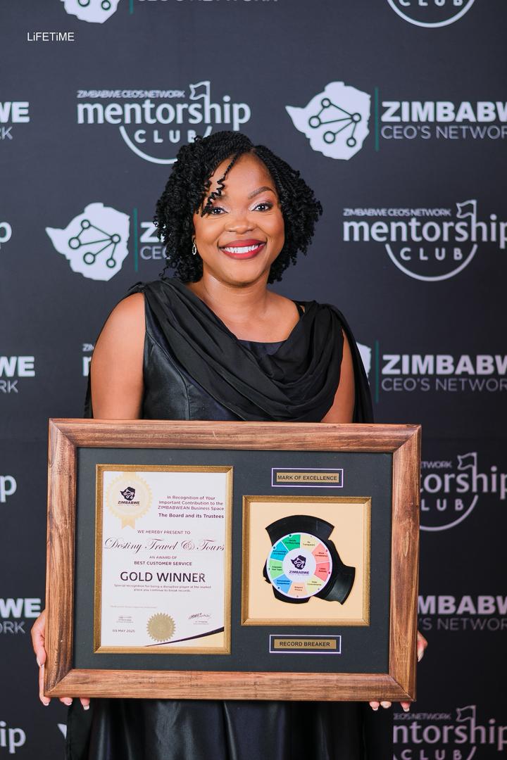 Managing Director Kudzayi Mundangepfupfu with awards